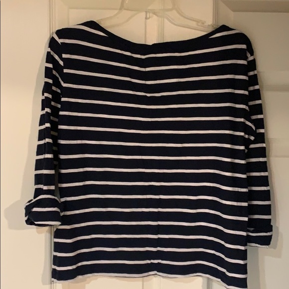 Navy striped 3/4 sleeve - Picture 2 of 3